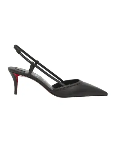 Christian Louboutin 60mm Miss Z Leather Slingback Pumps | Thumbnail 1 Christian Louboutin 60mm Miss Z Leather Slingback Pumps | Thumbnail 1
