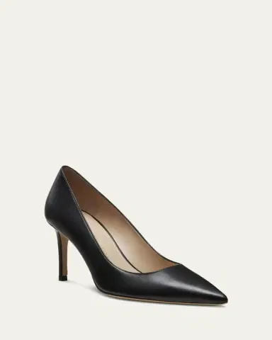 Stuart Weitzman Stuart Leather Stiletto Pumps | Thumbnail 2