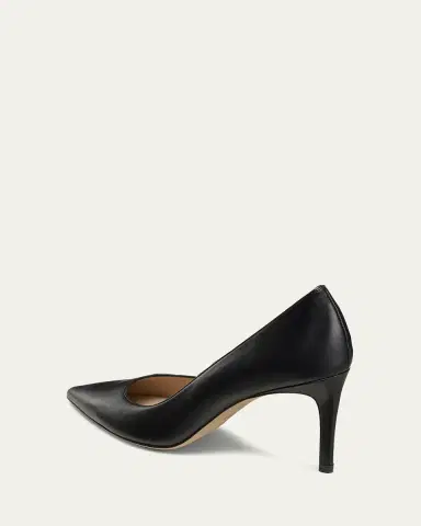 Stuart Weitzman Stuart Leather Stiletto Pumps | Thumbnail 3