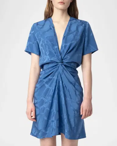 Zadig & Voltaire Rozom Chain Jacquard Mini Dress | Thumbnail 4