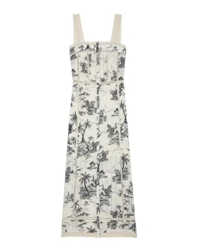 Zadig & Voltaire Renaid Tropical Island Midi Dress