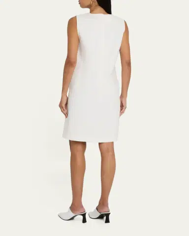 Lafayette 148 New York Sleeveless Cotton-Blend Shift Dress | Thumbnail 3