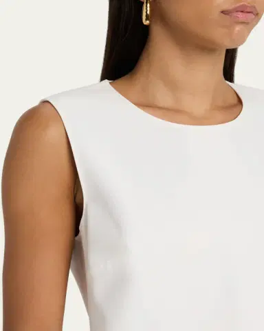 Lafayette 148 New York Sleeveless Cotton-Blend Shift Dress | Thumbnail 5