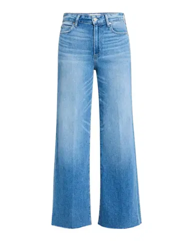 PAIGE Anessa Wide-Leg Raw Hem Jeans | Thumbnail 1