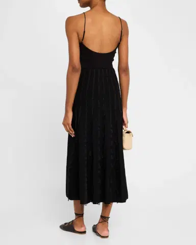 Emporio Armani Ribbed Ruffle-Trim Maxi Skirt | Thumbnail 3