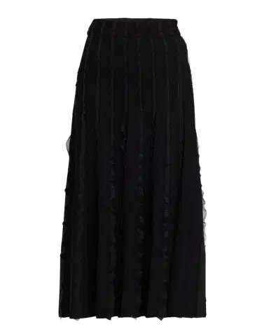 Emporio Armani Ribbed Ruffle-Trim Maxi Skirt | Thumbnail 1