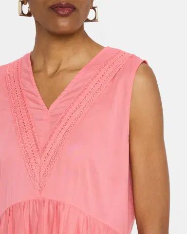 Merlette Marisa Tiered Lace-Trim Cotton Midi Dress | Thumbnail 5 Merlette Marisa Tiered Lace-Trim Cotton Midi Dress | Thumbnail 5