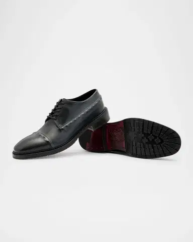 JOHN VARVATOS Men's Fleetwood Ghost Stud Leather Oxfords | Thumbnail 3 JOHN VARVATOS Men's Fleetwood Ghost Stud Leather Oxfords | Thumbnail 3