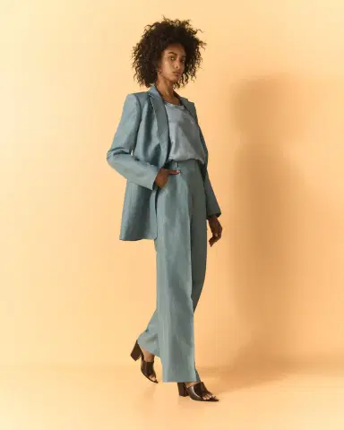 Lafayette 148 New York Gates High-Rise Straight-Leg Linen-Blend Pants | Thumbnail 4 Lafayette 148 New York Gates High-Rise Straight-Leg Linen-Blend Pants | Thumbnail 4