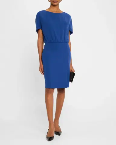 Emporio Armani Cape-Sleeve Cady Dress | Thumbnail 2 Emporio Armani Cape-Sleeve Cady Dress | Thumbnail 2