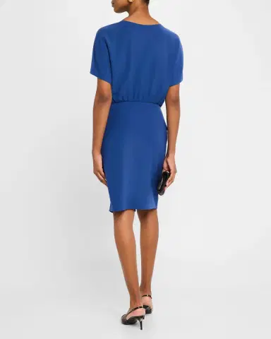 Emporio Armani Cape-Sleeve Cady Dress | Thumbnail 3 Emporio Armani Cape-Sleeve Cady Dress | Thumbnail 3