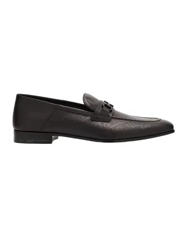 Ferragamo Men 's Biarritz Perforated Leather Gancini-Bit Loafers | Thumbnail 1
