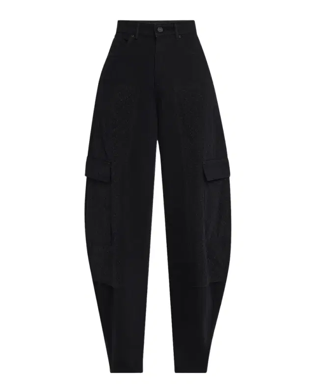 PURPLE Barrel-Leg Mesh Carpenter Jeans