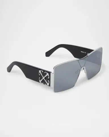 Off-White Men's Aspen Metal and Plastic Shield Sunglasses | Thumbnail 2