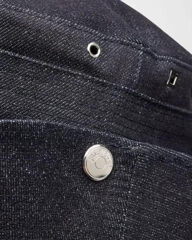 Jacquemus The de-Nimes Logo Cotton Denim Bucket Hat | Thumbnail 2