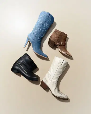 Partlow Cherie Denim Western Stiletto Mid Boots | Thumbnail 3