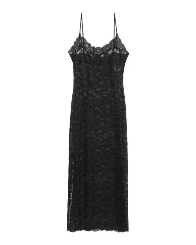 Peony Side-Slit Floral Lace Nightgown