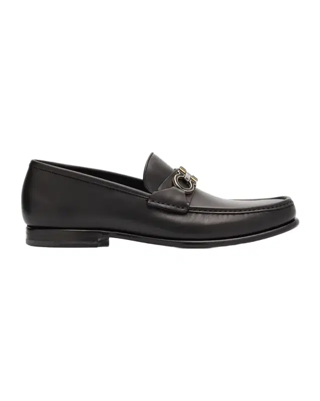 Ferragamo Men 's Avrilvit Leather Two-Tone Gancini Bit Loafers