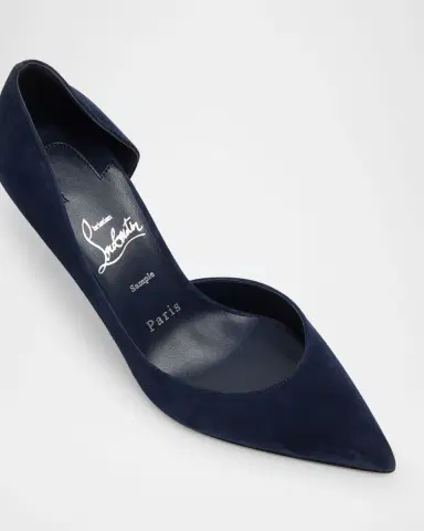 Christian Louboutin 85mm Iriza Suede Half-d'Orsay Pumps | Thumbnail 9 Christian Louboutin 85mm Iriza Suede Half-d'Orsay Pumps | Thumbnail 9