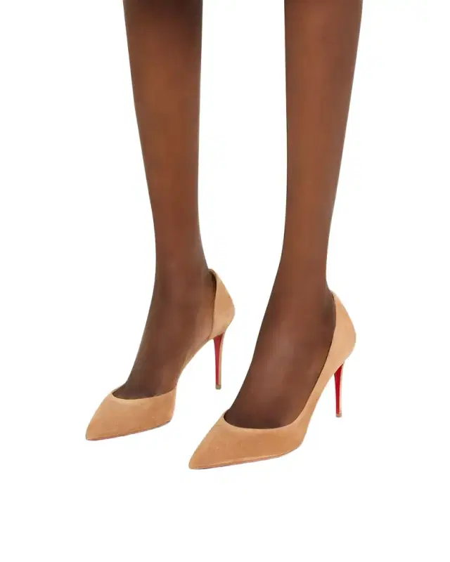 85mm Iriza Suede Half-d'Orsay Pumps