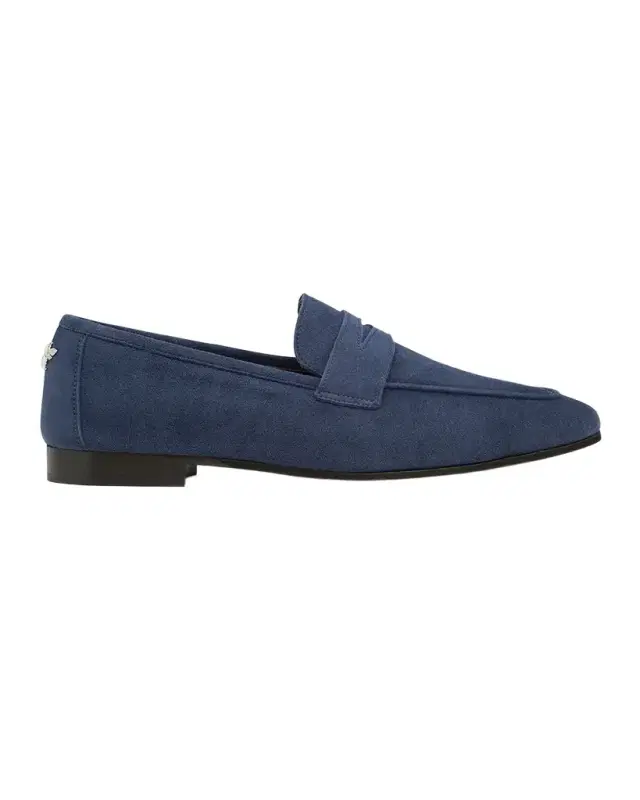 Flaneur Suede Penny Loafers