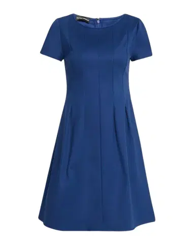 Emporio Armani Pleated Fit-&-Flare Mini Dress | Thumbnail 1 Emporio Armani Pleated Fit-&-Flare Mini Dress | Thumbnail 1