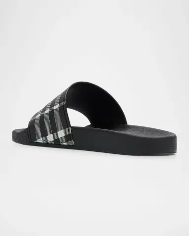 Burberry Men 's Furley Check Slide Sandals | Thumbnail 4 Burberry Men 's Furley Check Slide Sandals | Thumbnail 4