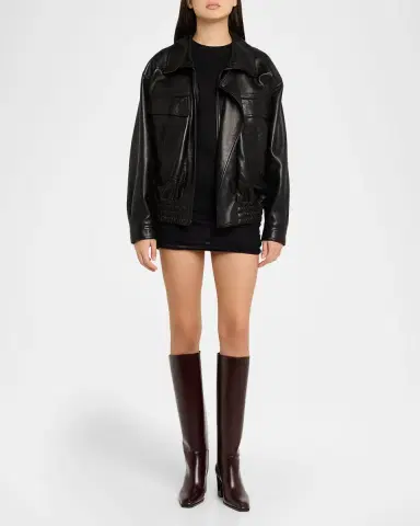 Saint Laurent Julia 75 Knee-High Leather Boots | Thumbnail 2