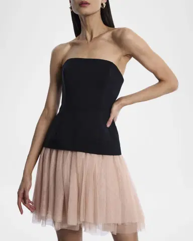 BCBGMAXAZRIA Strapless Tutu Mini Dress | Thumbnail 4
