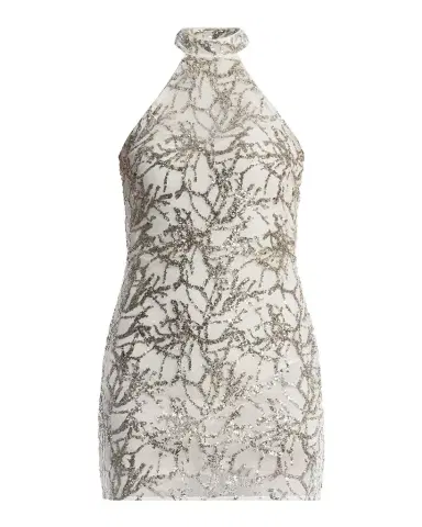 BCBGMAXAZRIA Sequin-Embellished Halter Mini Dress | Thumbnail 1 BCBGMAXAZRIA Sequin-Embellished Halter Mini Dress | Thumbnail 1