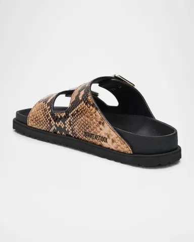 1774 Birkenstock Arizona Snake-Embossed Dual-Buckle Slide Sandals | Thumbnail 3