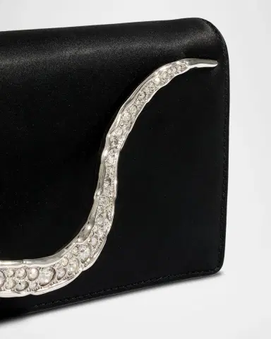 ALEXIS BITTAR Crystal Curve Recycled Satin Clutch Bag | Thumbnail 7 ALEXIS BITTAR Crystal Curve Recycled Satin Clutch Bag | Thumbnail 7