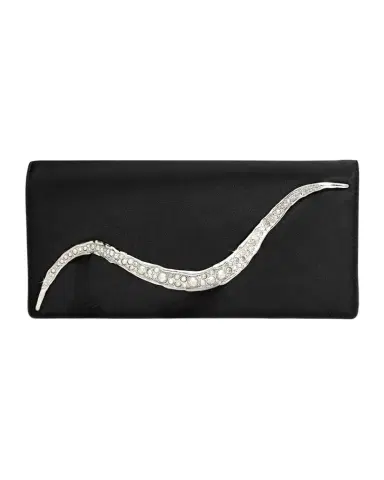 ALEXIS BITTAR Crystal Curve Recycled Satin Clutch Bag | Thumbnail 1 ALEXIS BITTAR Crystal Curve Recycled Satin Clutch Bag | Thumbnail 1