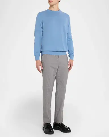 Canali Men 's Cotton Tipped Crewneck Sweater | Thumbnail 2
