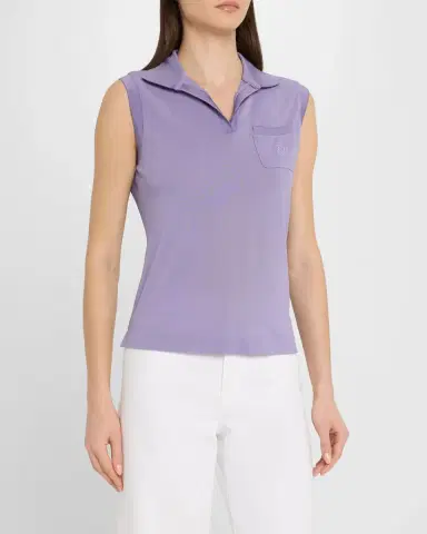 Emporio Armani Sleeveless Pique Polo | Thumbnail 2