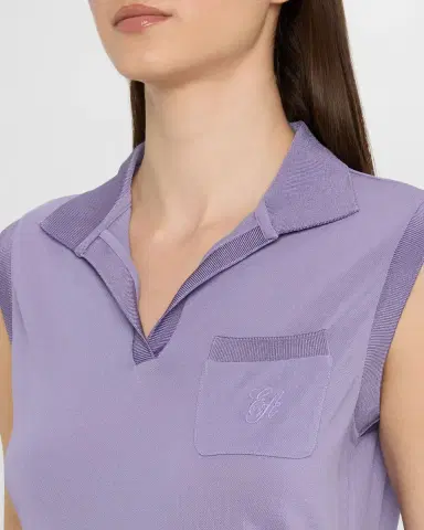 Emporio Armani Sleeveless Pique Polo | Thumbnail 3