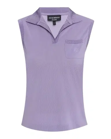 Emporio Armani Sleeveless Pique Polo | Thumbnail 1