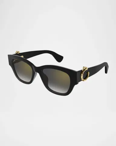 Cartier C-Logo Cat-Eye Shape Acetate Sunglasses | Thumbnail 2