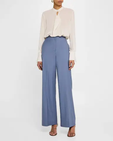 Argent Cutout Silk Double Georgette Blouse | Thumbnail 2 Argent Cutout Silk Double Georgette Blouse | Thumbnail 2