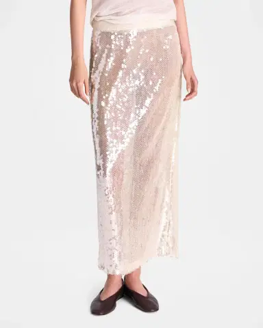 TWP Sylkie Sequined Sheer Midi Skirt | Thumbnail 4