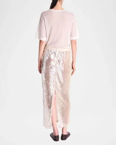 TWP Sylkie Sequined Sheer Midi Skirt | Thumbnail 5