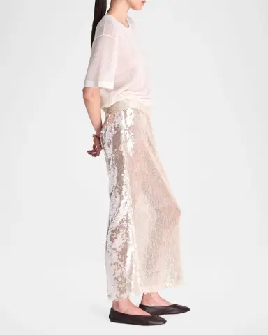 TWP Sylkie Sequined Sheer Midi Skirt | Thumbnail 6