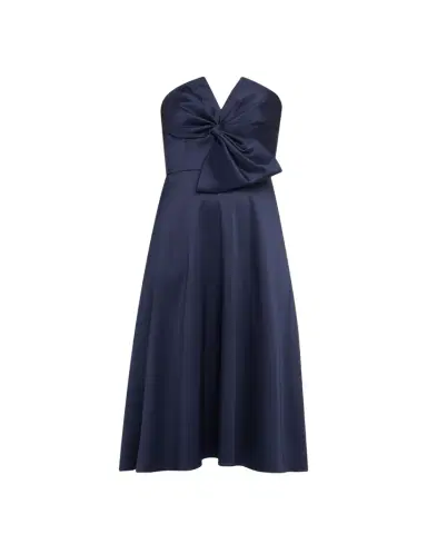 Aidan Mattox Strapless Bow-Front Stretch Mikado Midi Dress | Thumbnail 1 Aidan Mattox Strapless Bow-Front Stretch Mikado Midi Dress | Thumbnail 1