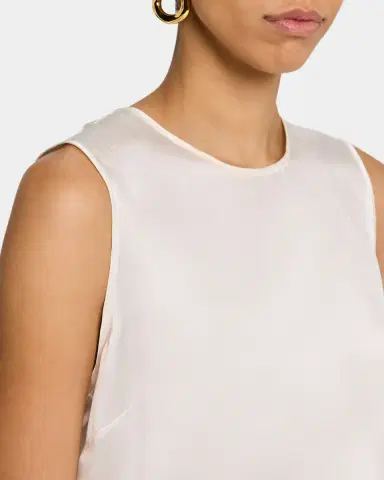 Argent Sleeveless Silk Charmeuse Tank | Thumbnail 5