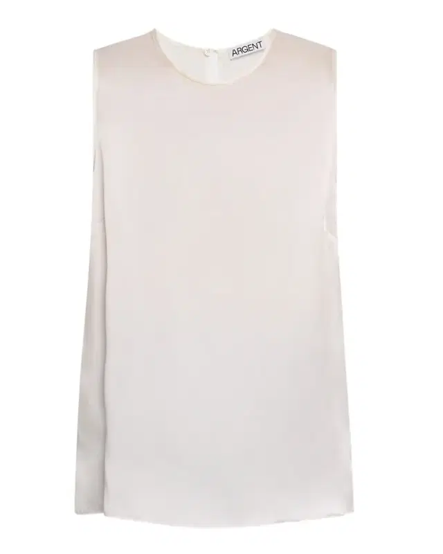 ARGENT Sleeveless Silk Charmeuse Tank