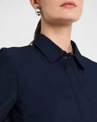 Emporio Armani Pleated Cotton Poplin Shirtdress | Thumbnail 5 Emporio Armani Pleated Cotton Poplin Shirtdress | Thumbnail 5