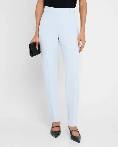 Emporio Armani Creased Straight-Leg Cady Crepe Trousers | Thumbnail 4