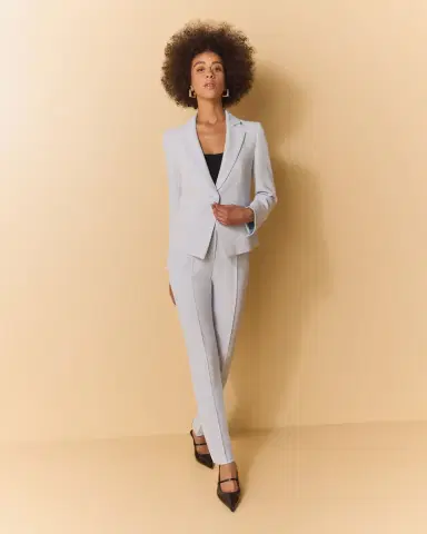 Emporio Armani Creased Straight-Leg Cady Crepe Trousers | Thumbnail 5