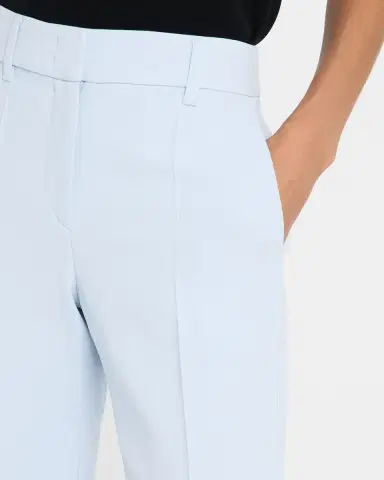 Emporio Armani Creased Straight-Leg Cady Crepe Trousers | Thumbnail 6