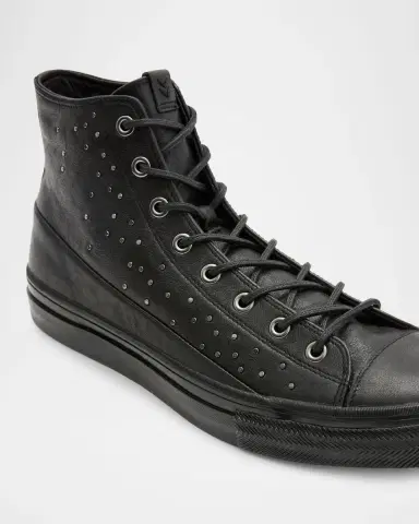 JOHN VARVATOS Men's Vulc Studded Leather Mid-Top Sneakers | Thumbnail 4 JOHN VARVATOS Men's Vulc Studded Leather Mid-Top Sneakers | Thumbnail 4